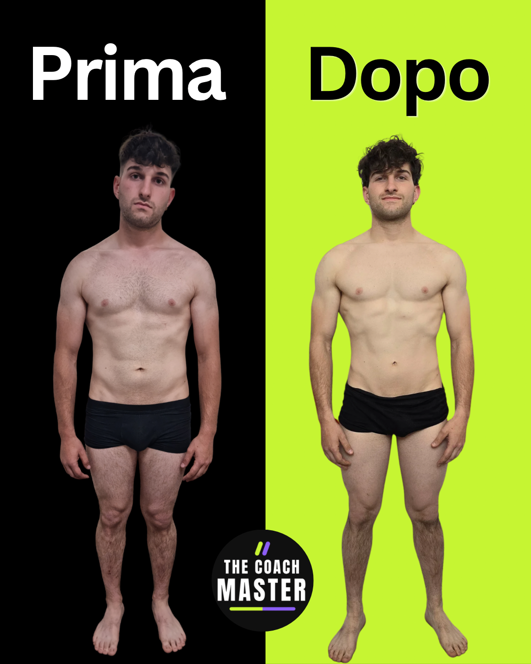 Lorenzo M., 27 anni prima e dopo